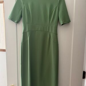 Donna Morgan Elegant Sage Green Midi Dress